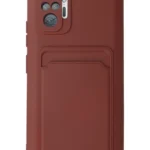 Uray store Xiaomi Redmi Note 10 Pro Kılıf Kelvin Kartvizitli Silikon - Bordo