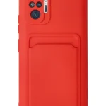 Uray store Xiaomi Redmi Note 10 Pro Kılıf Kelvin Kartvizitli Silikon - Kırmızı