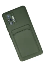 Uray store Xiaomi Redmi Note 10 Pro Kılıf Kelvin Kartvizitli Silikon - Koyu Yeşil - Görsel 3