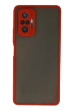 Uray store Xiaomi Redmi Note 10 Pro Kılıf Montreal Silikon Kapak - Kırmızı