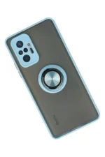 Uray store Xiaomi Redmi Note 10 Pro Kılıf Montreal Yüzüklü Silikon Kapak - Buz Mavi - Görsel 2