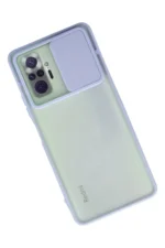 Uray store Xiaomi Redmi Note 10 Pro Kılıf Palm Buzlu Kamera Sürgülü Silikon - Lila - Görsel 2