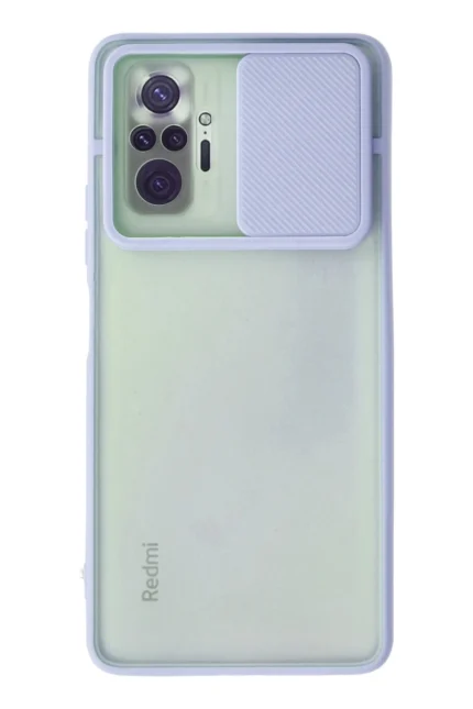 Uray store Xiaomi Redmi Note 10 Pro Kılıf Palm Buzlu Kamera Sürgülü Silikon - Lila