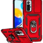 Uray store Xiaomi Redmi Note 10 Pro Kılıf Pars Lens Yüzüklü Silikon - Kırmızı