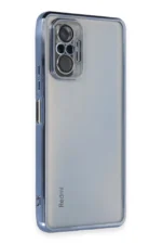 Uray store Xiaomi Redmi Note 10 Pro Kılıf Razer Lensli Silikon - Açık Mavi