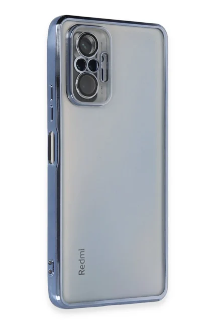 Uray store Xiaomi Redmi Note 10 Pro Kılıf Razer Lensli Silikon - Açık Mavi