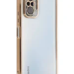 Uray store Xiaomi Redmi Note 10 Pro Kılıf Razer Lensli Silikon - Gold