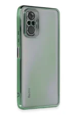 Uray store Xiaomi Redmi Note 10 Pro Kılıf Razer Lensli Silikon - Yeşil