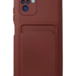 Uray store Xiaomi Redmi Note 10S Kılıf Kelvin Kartvizitli Silikon - Bordo