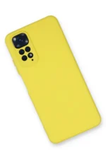 Uray store Xiaomi Redmi Note 11 Kılıf Nano içi Kadife Silikon - Sarı - Görsel 3