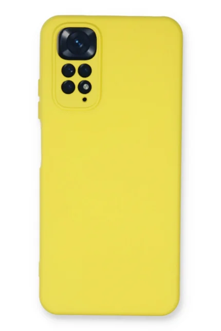 Uray store Xiaomi Redmi Note 11 Kılıf Nano içi Kadife Silikon - Sarı