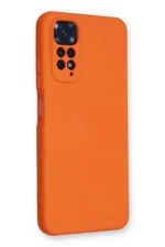 Uray store Xiaomi Redmi Note 11 Kılıf Nano içi Kadife Silikon - Turuncu - Görsel 2