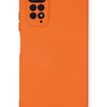 Uray store Xiaomi Redmi Note 11 Kılıf Nano içi Kadife Silikon - Turuncu