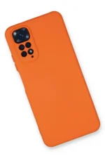 Uray store Xiaomi Redmi Note 11 Kılıf Nano içi Kadife Silikon - Turuncu - Görsel 3