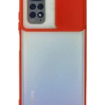Uray store Xiaomi Redmi Note 11 Kılıf Palm Buzlu Kamera Sürgülü Silikon - Kırmızı