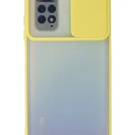 Uray store Xiaomi Redmi Note 11 Kılıf Palm Buzlu Kamera Sürgülü Silikon - Sarı