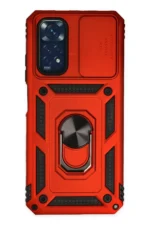Uray store Xiaomi Redmi Note 11 Kılıf Pars Lens Yüzüklü Silikon - Kırmızı