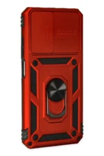 Uray store Xiaomi Redmi Note 11 Kılıf Pars Lens Yüzüklü Silikon - Kırmızı - Görsel 3