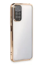 Uray store Xiaomi Redmi Note 11 Kılıf Razer Lensli Silikon - Gold