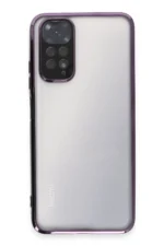 Uray store Xiaomi Redmi Note 11 Kılıf Razer Lensli Silikon - Mor - Görsel 2