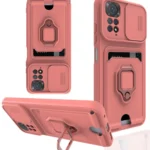 Uray store Xiaomi Redmi Note 11 Kılıf Zuma Kartvizitli Yüzüklü Silikon - Pembe