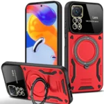 Uray store Xiaomi Redmi Note 11 Pro Kılıf Joy Lens Standlı Kapak - Kırmızı