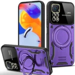 Uray store Xiaomi Redmi Note 11 Pro Kılıf Joy Lens Standlı Kapak - Mor