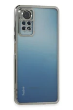 Uray store Xiaomi Redmi Note 11 Pro Kılıf Razer Lensli Silikon - Gümüş