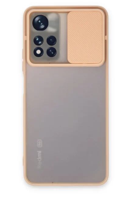 Uray store Xiaomi Redmi Note 11 Pro Plus 5G Kılıf Palm Buzlu Kamera Sürgülü Silikon - Pembe