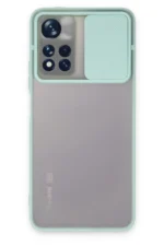 Uray store Xiaomi Redmi Note 11 Pro Plus 5G Kılıf Palm Buzlu Kamera Sürgülü Silikon - Turkuaz