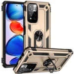 Uray store Xiaomi Redmi Note 11 Pro Plus 5G Kılıf Sofya Yüzüklü Silikon Kapak - Gold