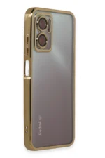 Uray store Xiaomi Redmi Note 11E Kılıf Razer Lensli Silikon - Gold - Görsel 2