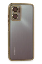 Uray store Xiaomi Redmi Note 11E Kılıf Razer Lensli Silikon - Gold