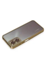 Uray store Xiaomi Redmi Note 11E Kılıf Razer Lensli Silikon - Gold - Görsel 3
