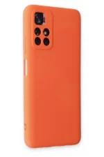 Uray store Xiaomi Redmi Note 11T Kılıf Nano içi Kadife Silikon - Turuncu - Görsel 2
