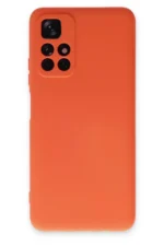 Uray store Xiaomi Redmi Note 11T Kılıf Nano içi Kadife Silikon - Turuncu