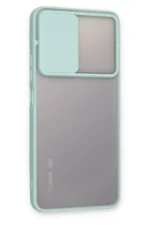 Uray store Xiaomi Redmi Note 11T Kılıf Palm Buzlu Kamera Sürgülü Silikon - Turkuaz - Görsel 2
