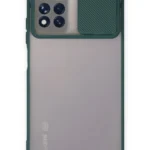 Uray store Xiaomi Redmi Note 11T Kılıf Palm Buzlu Kamera Sürgülü Silikon - Yeşil