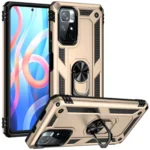 Uray store Xiaomi Redmi Note 11T Kılıf Sofya Yüzüklü Silikon Kapak - Gold