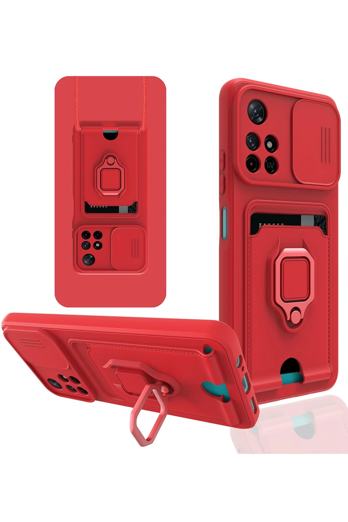 newface-xiaomi-redmi-note-11t-kilif-zuma-kartvizitli-yuzuklu-silikon-kirmizi-default Uray store Xiaomi Redmi Note 11T Kılıf Zuma Kartvizitli Yüzüklü Silikon - Kırmızı - Görsel 1