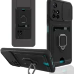 Uray store Xiaomi Redmi Note 11T Kılıf Zuma Kartvizitli Yüzüklü Silikon - Siyah