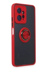 Uray store Xiaomi Redmi Note 12 4G Kılıf Montreal Yüzüklü Silikon Kapak - Kırmızı - Görsel 2