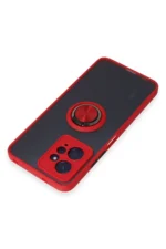 Uray store Xiaomi Redmi Note 12 4G Kılıf Montreal Yüzüklü Silikon Kapak - Kırmızı - Görsel 4