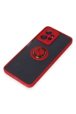 Uray store Xiaomi Redmi Note 12 4G Kılıf Montreal Yüzüklü Silikon Kapak - Kırmızı - Görsel 5