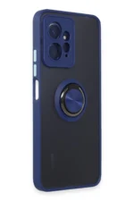 Uray store Xiaomi Redmi Note 12 4G Kılıf Montreal Yüzüklü Silikon Kapak - Lacivert - Görsel 2