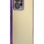 Uray store Xiaomi Redmi Note 12 4G Kılıf Razer Lensli Silikon - Mor