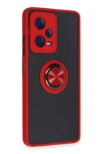 Uray store Xiaomi Redmi Note 12 5G Kılıf Montreal Yüzüklü Silikon Kapak - Kırmızı - Görsel 2