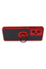 Uray store Xiaomi Redmi Note 12 5G Kılıf Montreal Yüzüklü Silikon Kapak - Kırmızı - Görsel 3