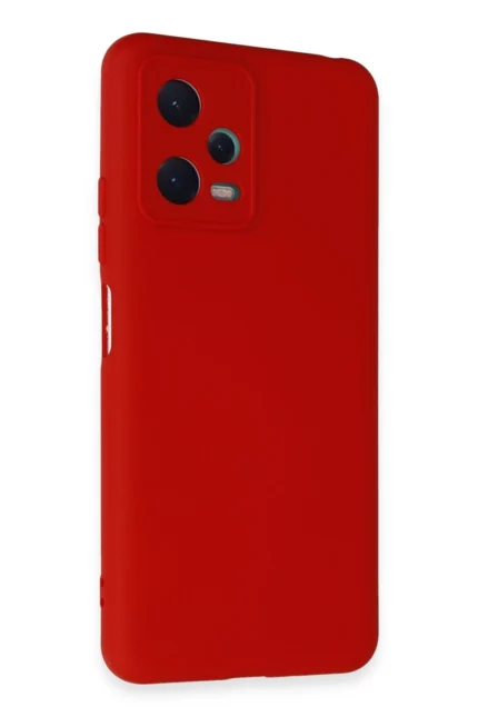 Uray store Xiaomi Redmi Note 12 5G Kılıf Nano içi Kadife Silikon - Kırmızı