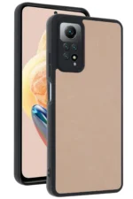 Uray store Xiaomi Redmi Note 12 Pro 4G Kılıf Aras Deri Kapak - Pudra